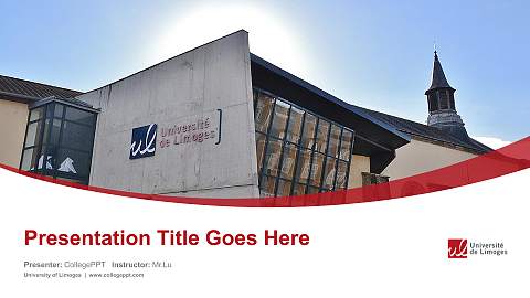 University of Limoges Course/Courseware Creation PPT Template