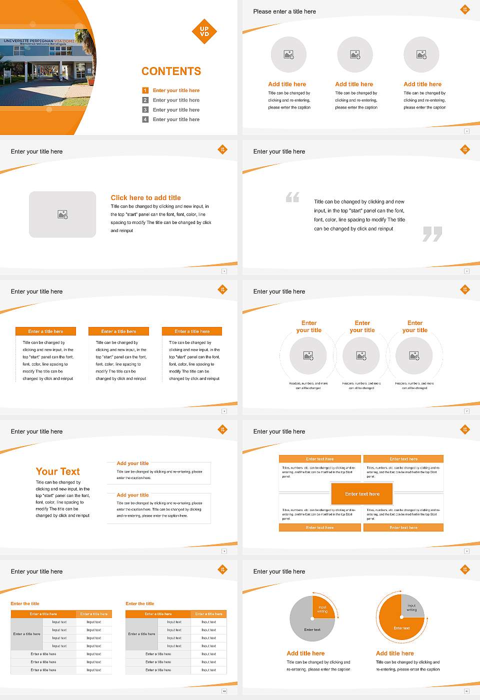 University of Perpignan Via Domitia Course/Courseware Creation PPT Template16:9 ratio PPT effect preview image2
