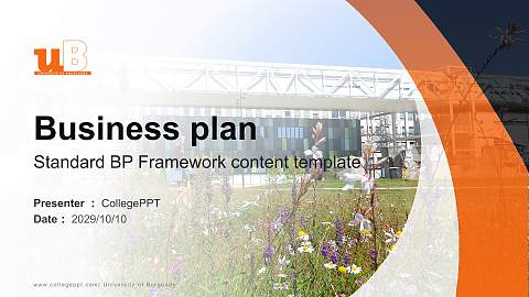 University of Burgundy Competition/Entrepreneurship Contest PPT Template