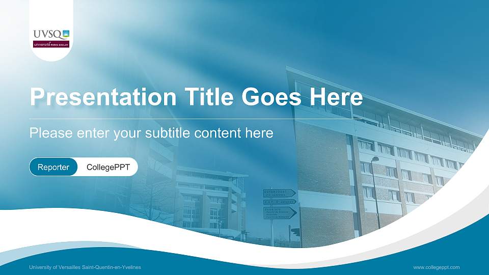 University of Versailles Saint-Quentin-en-Yvelines Lecture Sharing and Networking Event PPT Template16:9 ratio PPT effect preview image