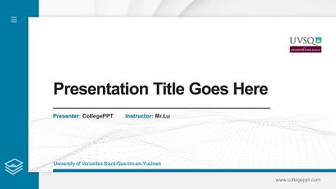 University of Versailles Saint-Quentin-en-Yvelines Thesis Proposal/Graduation Defense PPT Template