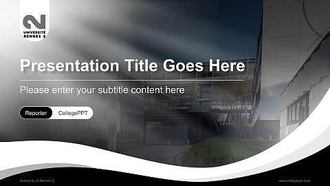 University of Rennes 2 Lecture Sharing and Networking Event PPT Template