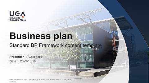 University of Grenoble Alpes – Valence campus Competition/Entrepreneurship Contest PPT Template