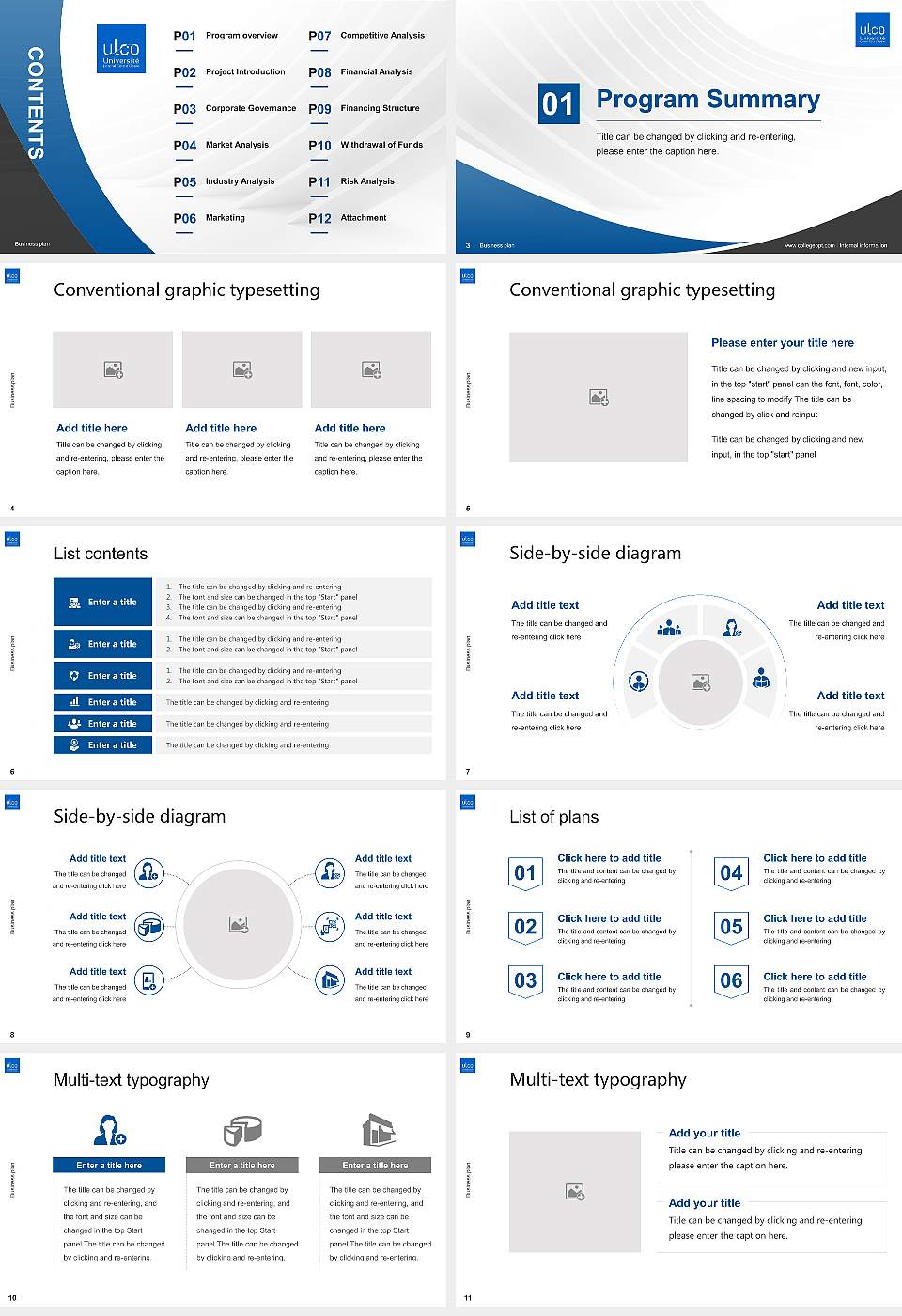 University of Littoral Côte d’Opale Competition/Entrepreneurship Contest PPT Template16:9 ratio PPT effect preview image2
