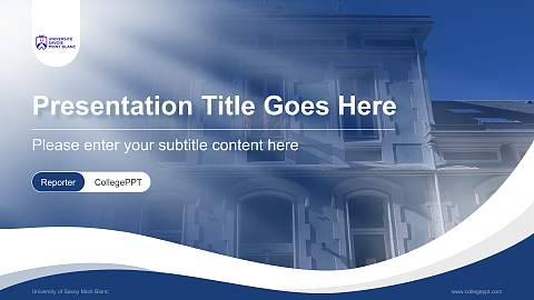 University of Savoy Mont Blanc Lecture Sharing and Networking Event PPT Template