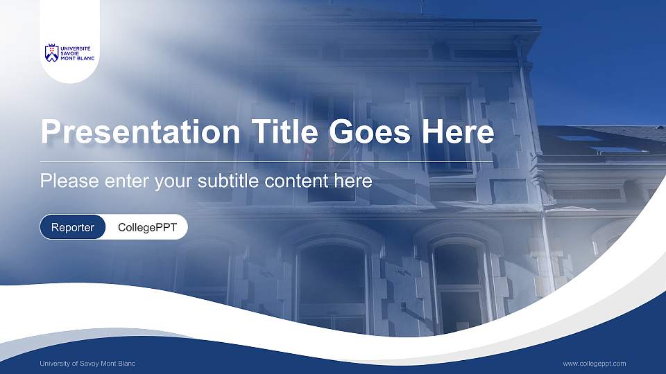 University of Savoy Mont Blanc Lecture Sharing and Networking Event PPT Template16:9 ratio PPT effect preview image
