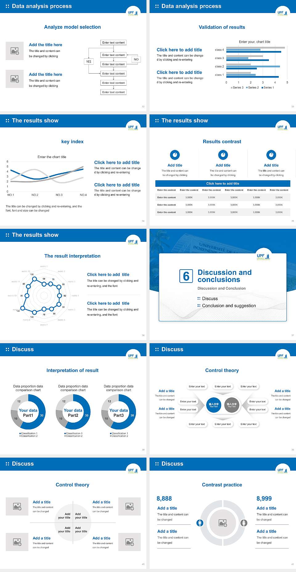 University of French Polynesia Graduation Thesis Defense PPT Template4:3 ratio PPT effect preview image5