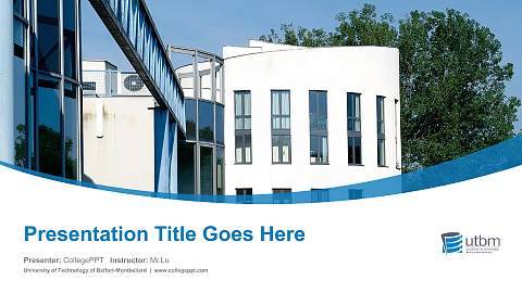 University of Technology of Belfort-Montbéliard Course/Courseware Creation PPT Template