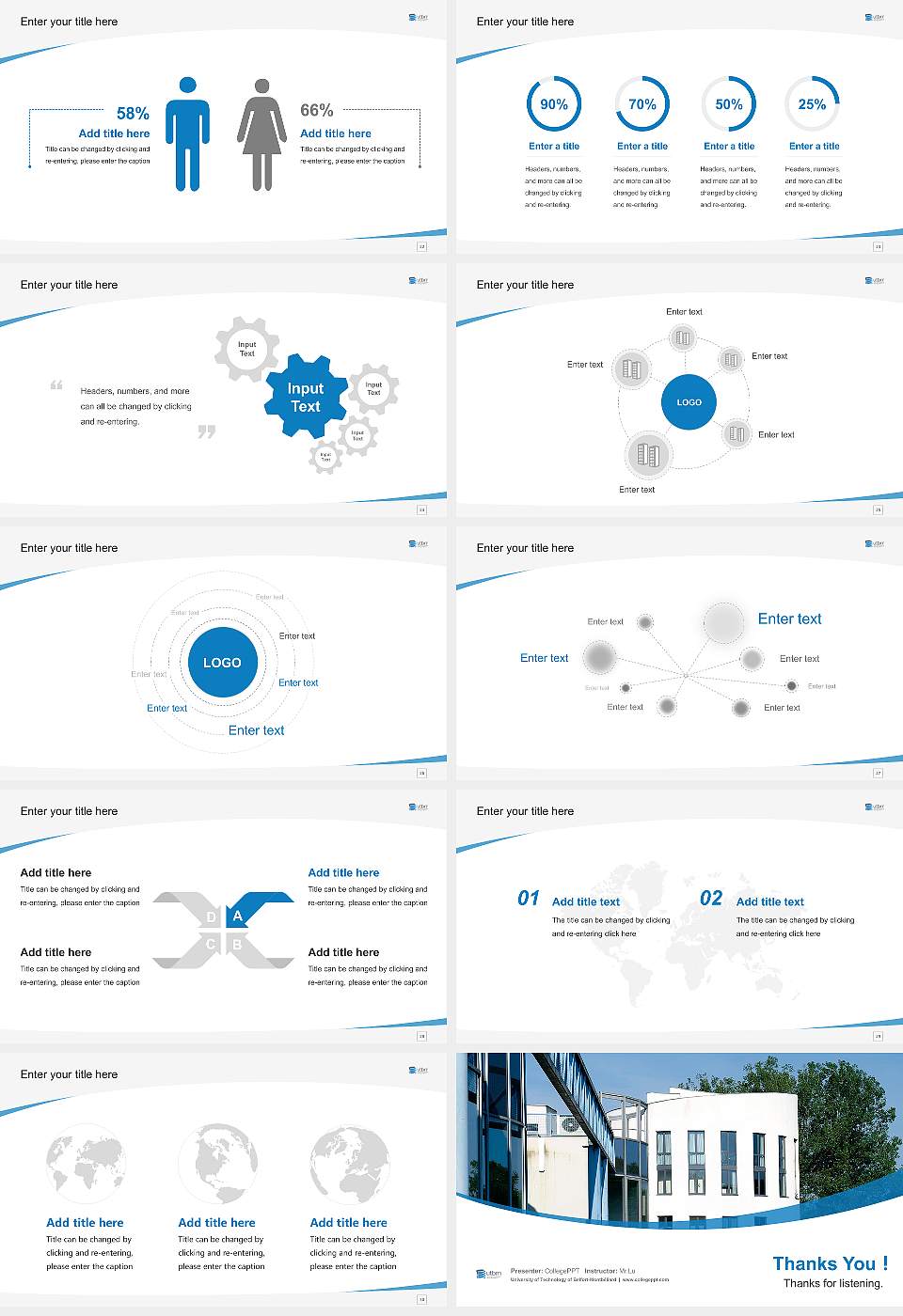 University of Technology of Belfort-Montbéliard Course/Courseware Creation PPT Template16:9 ratio PPT effect preview image4