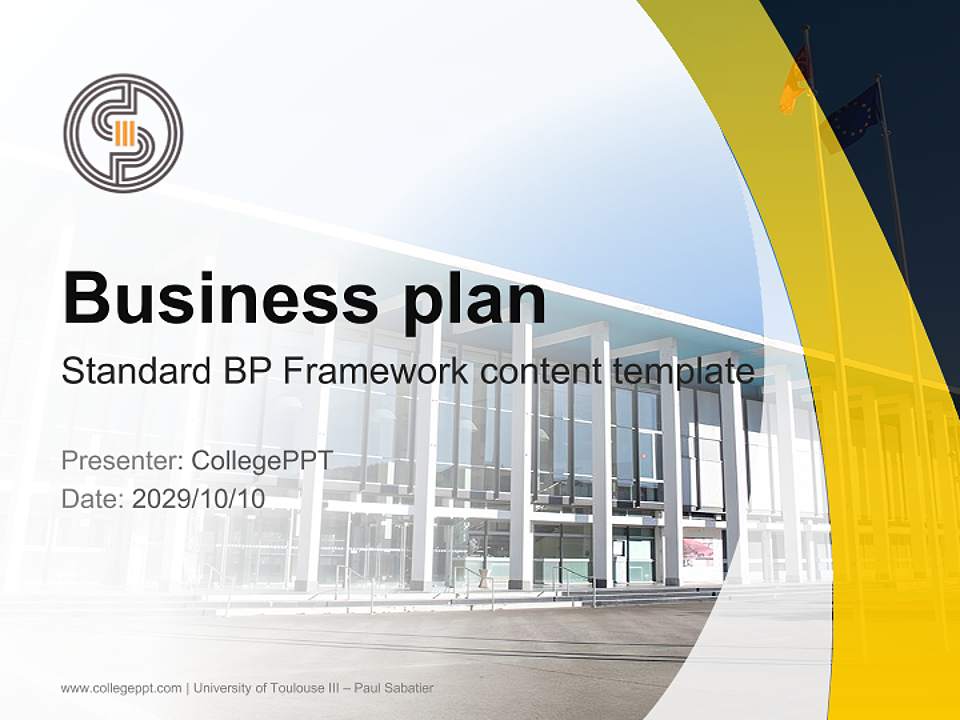 University of Toulouse III – Paul Sabatier Competition/Entrepreneurship Contest PPT Template4:3 ratio PPT effect preview image9
