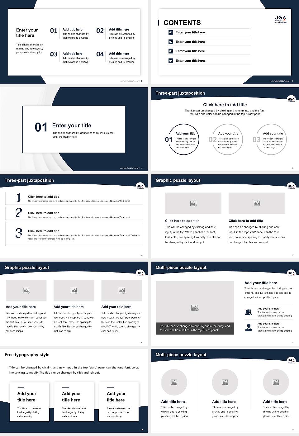 University of Grenoble Alpes Academic Presentation/Research Findings Report PPT Template16:9 ratio PPT effect preview image2