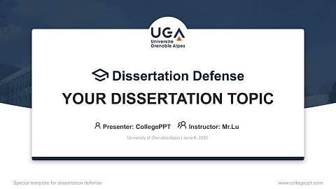 University of Grenoble Alpes Graduation Thesis Defense PPT Template