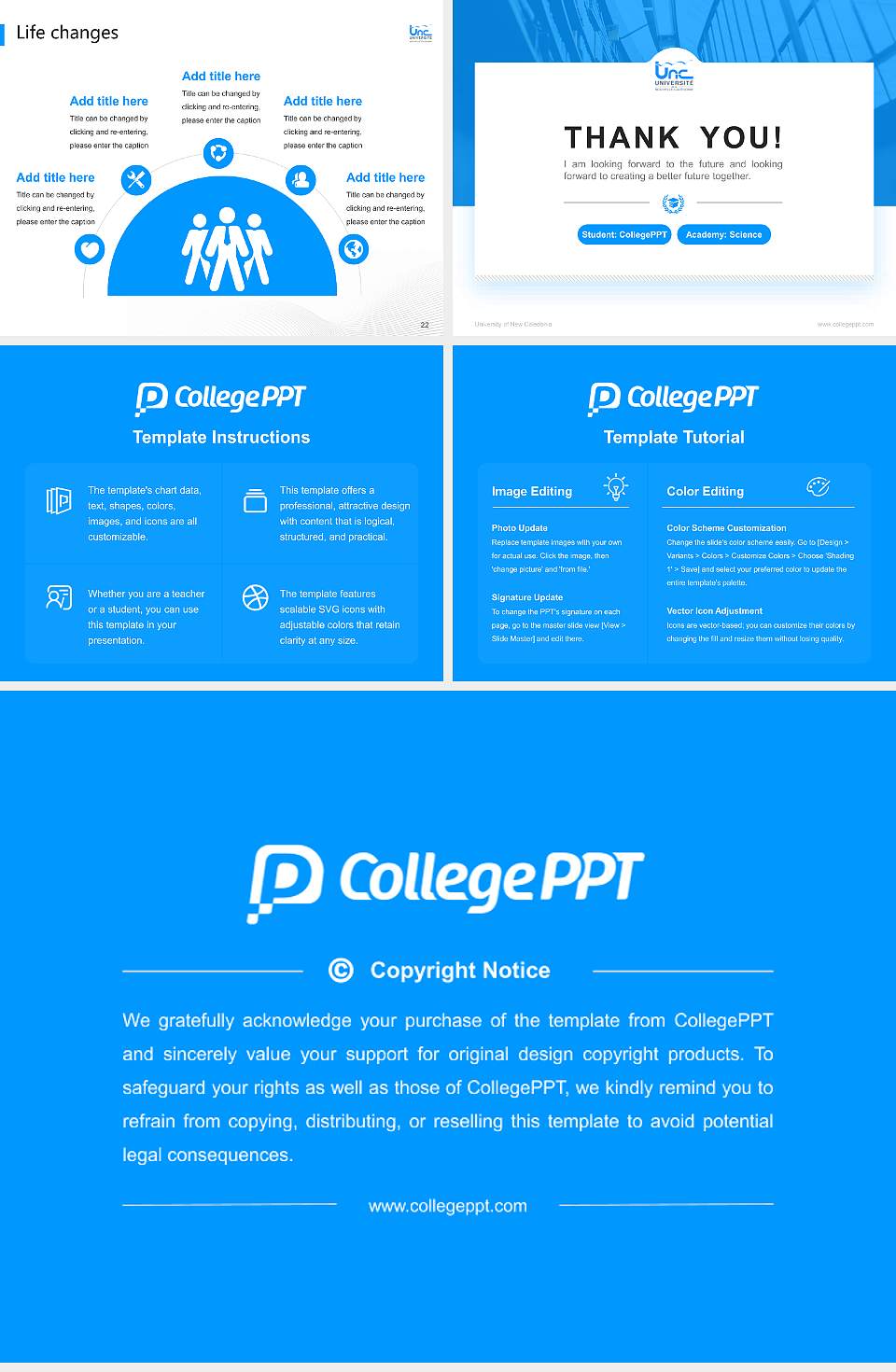 University of New Caledonia National Scholarship Defense PPT Template4:3 ratio PPT effect preview image4