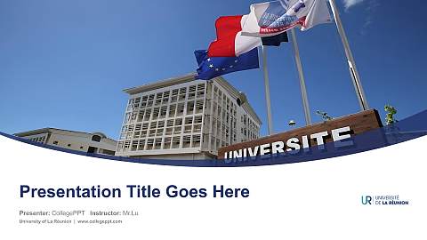 University of La Réunion Course/Courseware Creation PPT Template