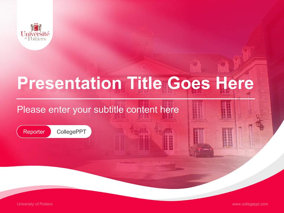 University of Poitiers Lecture Sharing and Networking Event PPT Template4:3 ratio PPT effect preview image4