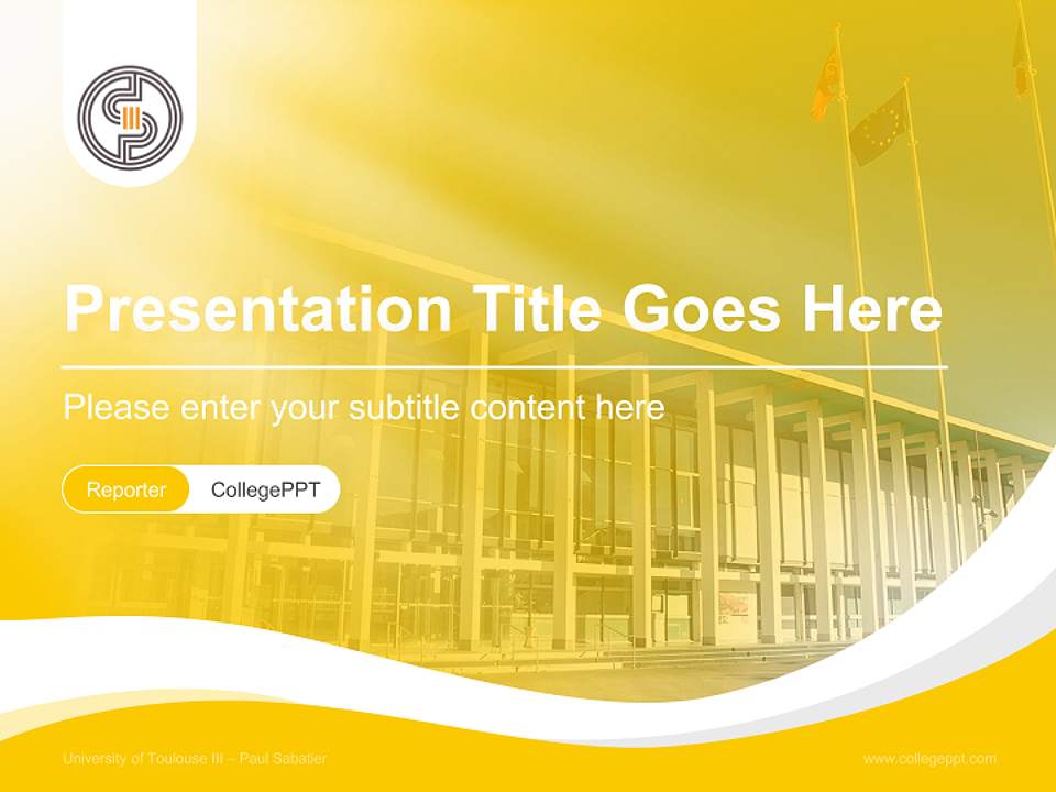 University of Toulouse III – Paul Sabatier Lecture Sharing and Networking Event PPT Template4:3 ratio PPT effect preview image4