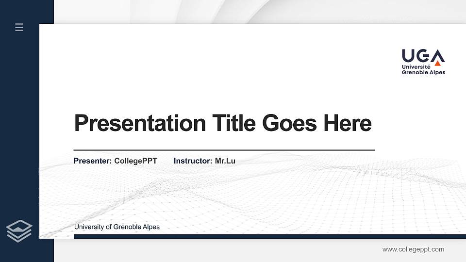 University of Grenoble Alpes Thesis Proposal/Graduation Defense PPT Template16:9 ratio PPT effect preview image