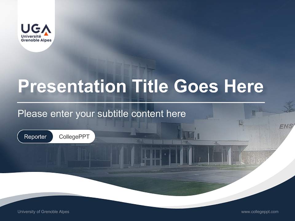 University of Grenoble Alpes Lecture Sharing and Networking Event PPT Template4:3 ratio PPT effect preview image4