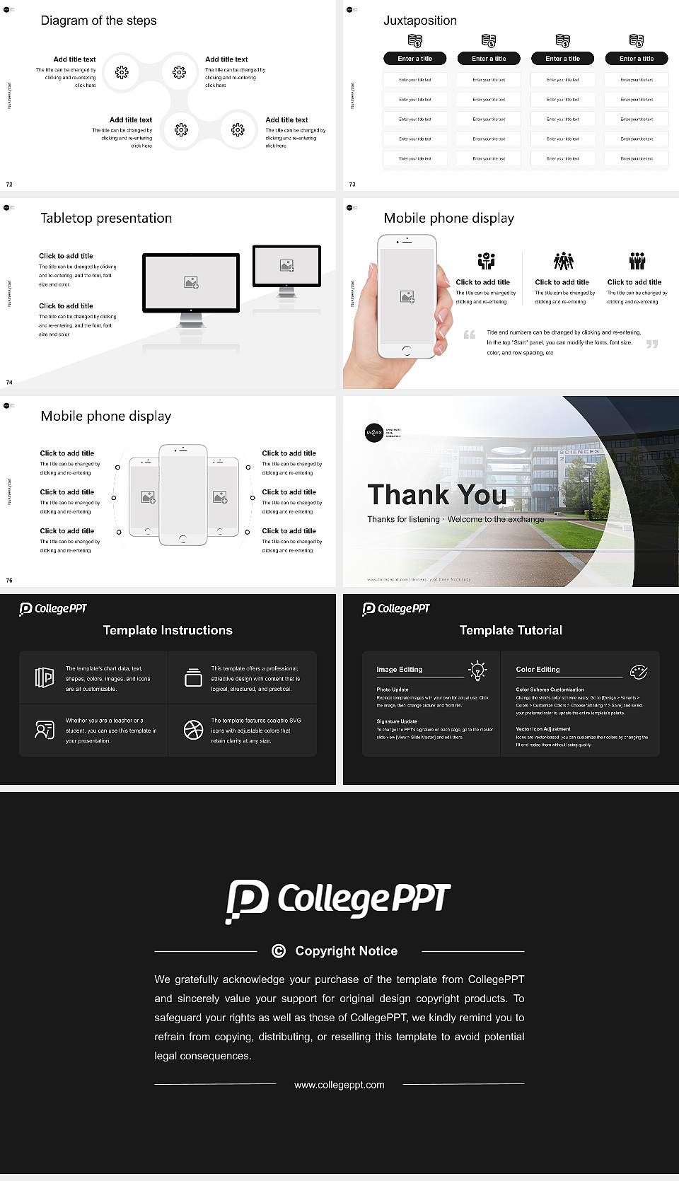 University of Caen Normandy Competition/Entrepreneurship Contest PPT Template16:9 ratio PPT effect preview image9