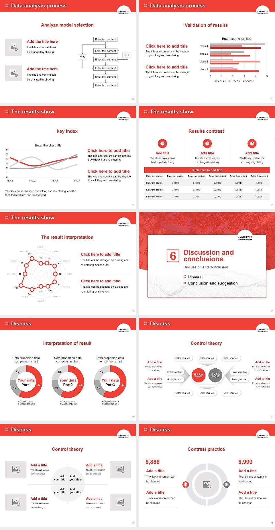 University of Franche-Comté Graduation Thesis Defense PPT Template4:3 ratio PPT effect preview image5