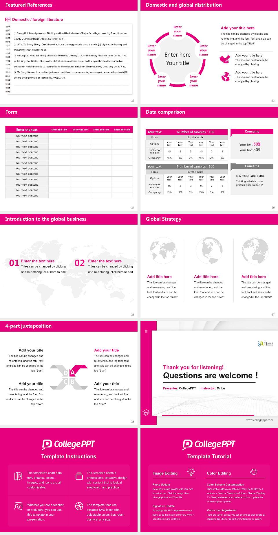 University of Pau and Pays de l’Adour Thesis Proposal/Graduation Defense PPT Template4:3 ratio PPT effect preview image4