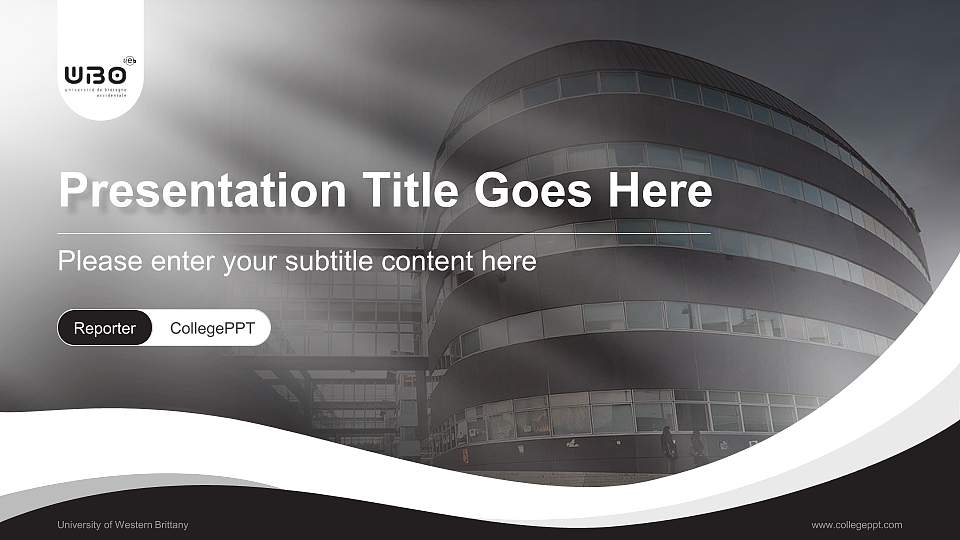 University of Western Brittany Lecture Sharing and Networking Event PPT Template16:9 ratio PPT effect preview image