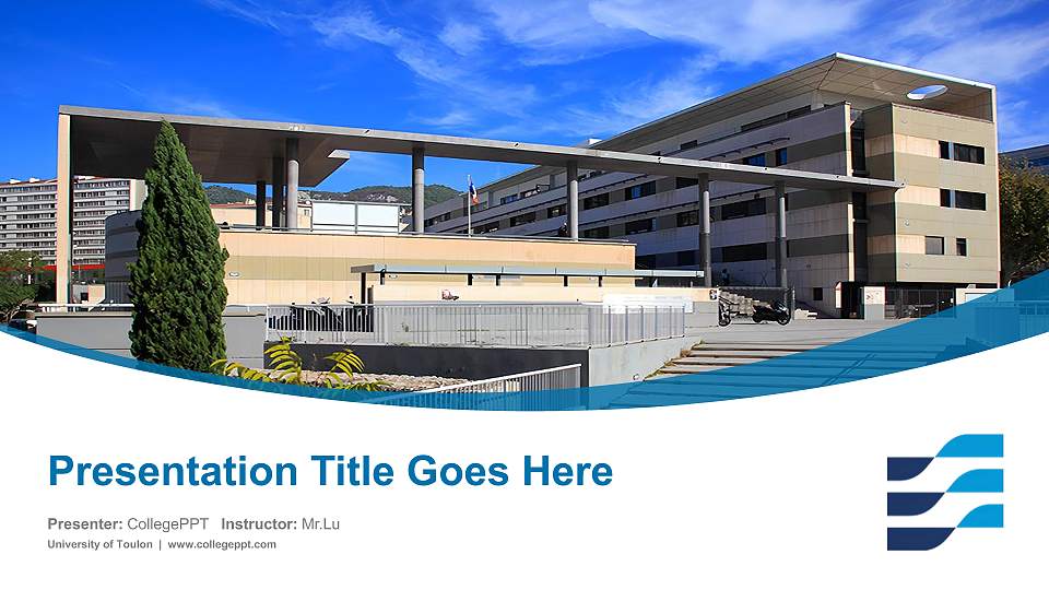 University of Toulon Course/Courseware Creation PPT Template16:9 ratio PPT effect preview image