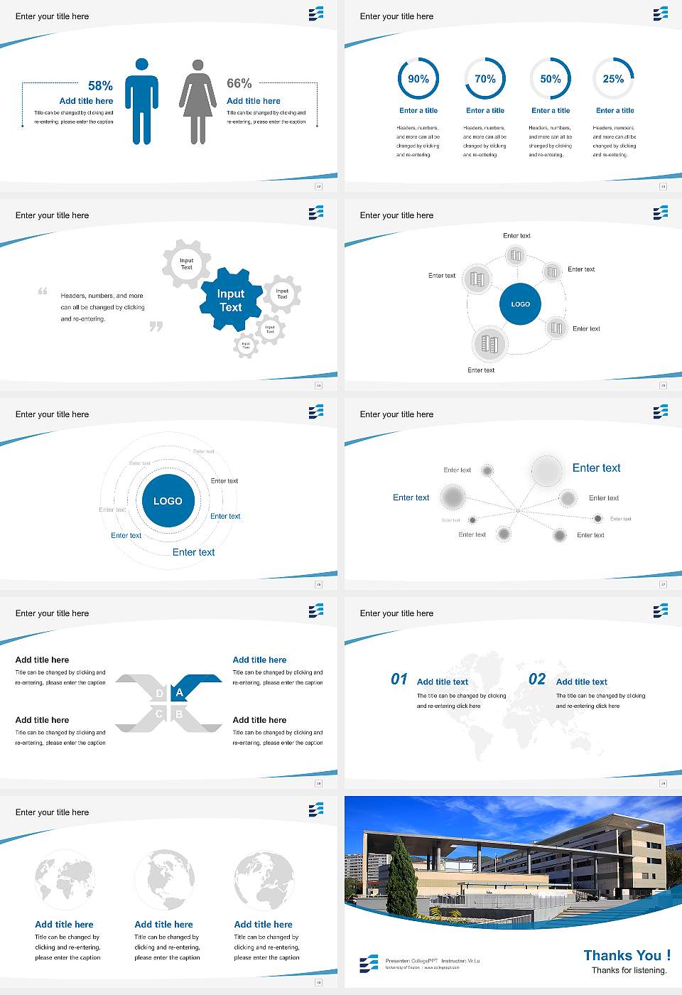 University of Toulon Course/Courseware Creation PPT Template16:9 ratio PPT effect preview image4