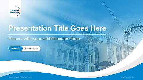 University of the French West Indies Lecture Sharing and Networking Event PPT Template