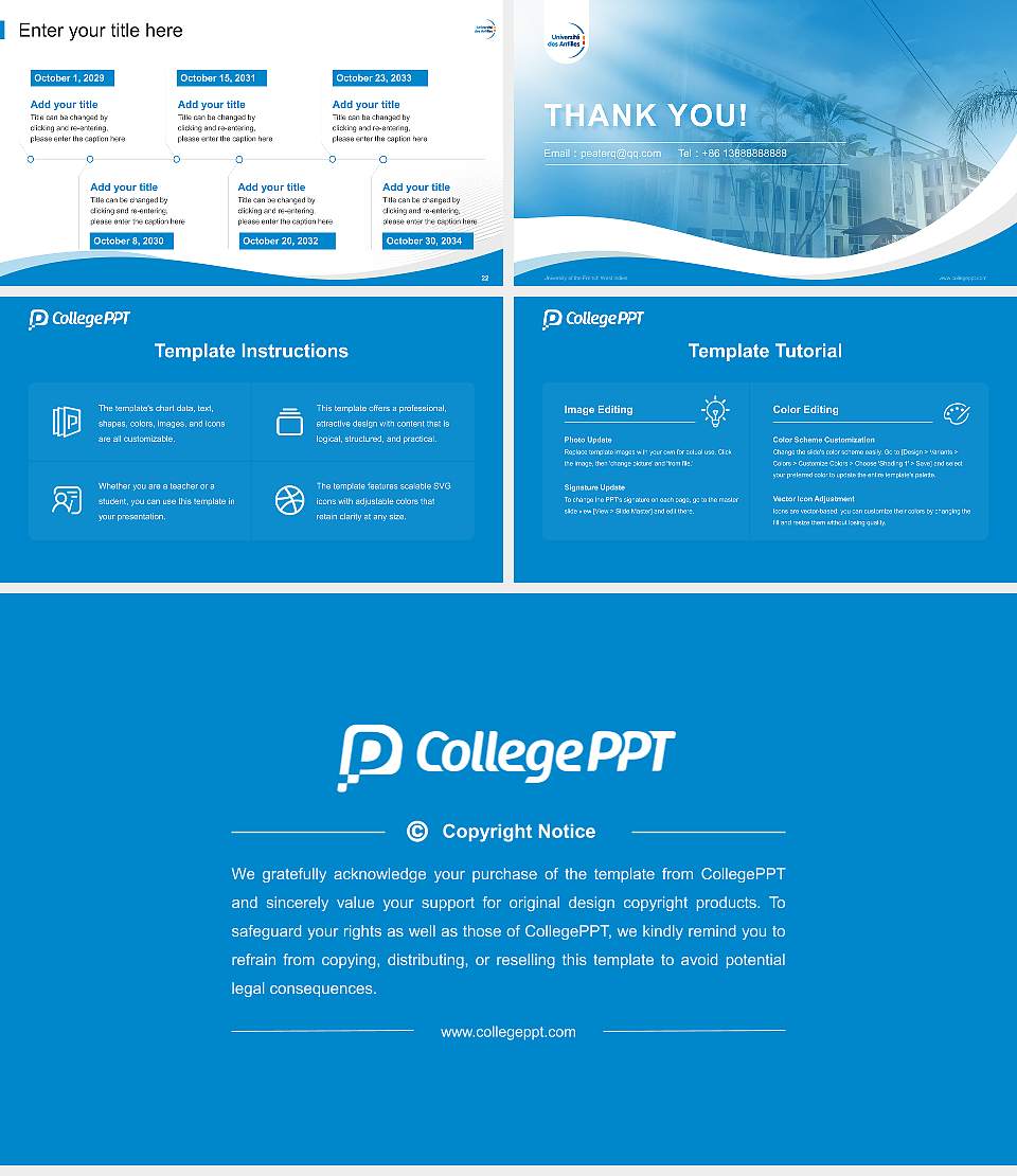 University of the French West Indies Lecture Sharing and Networking Event PPT Template16:9 ratio PPT effect preview image4