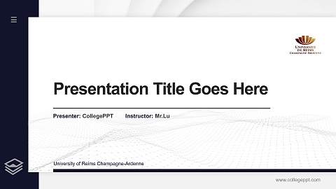 University of Reims Champagne-Ardenne Thesis Proposal/Graduation Defense PPT Template