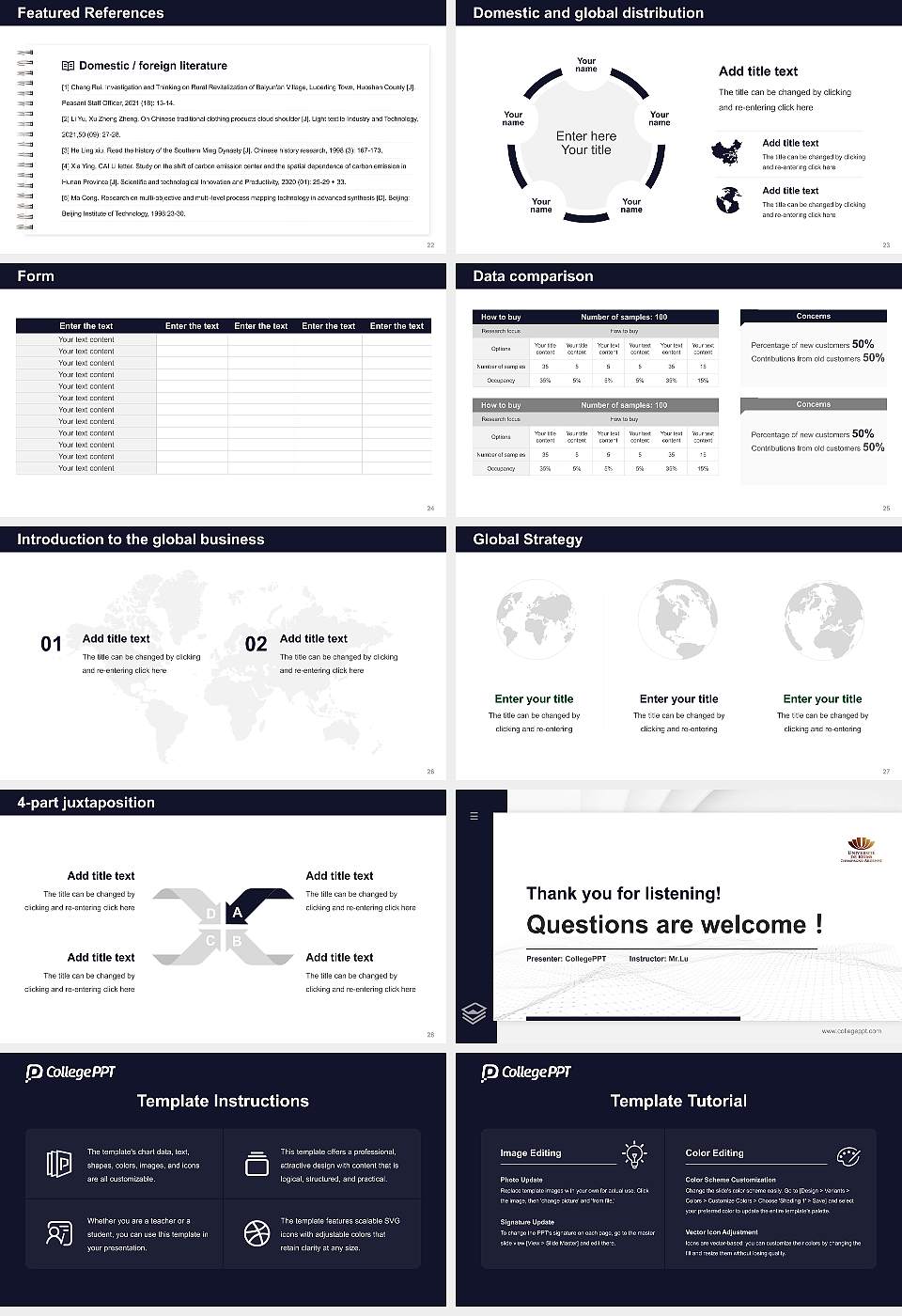 University of Reims Champagne-Ardenne Thesis Proposal/Graduation Defense PPT Template16:9 ratio PPT effect preview image4