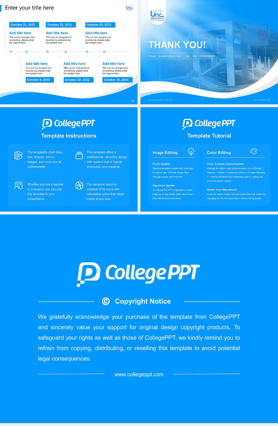 University of New Caledonia Lecture Sharing and Networking Event PPT Template4:3 ratio PPT effect preview image4