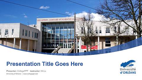University of Orléans Course/Courseware Creation PPT Template