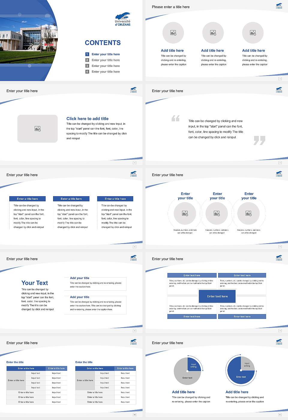 University of Orléans Course/Courseware Creation PPT Template16:9 ratio PPT effect preview image2