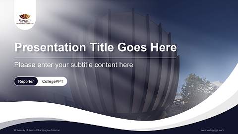 University of Reims Champagne-Ardenne Lecture Sharing and Networking Event PPT Template