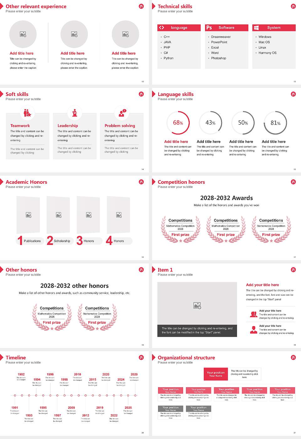 University of Montpellier Resume PPT Template16:9 ratio PPT effect preview image3