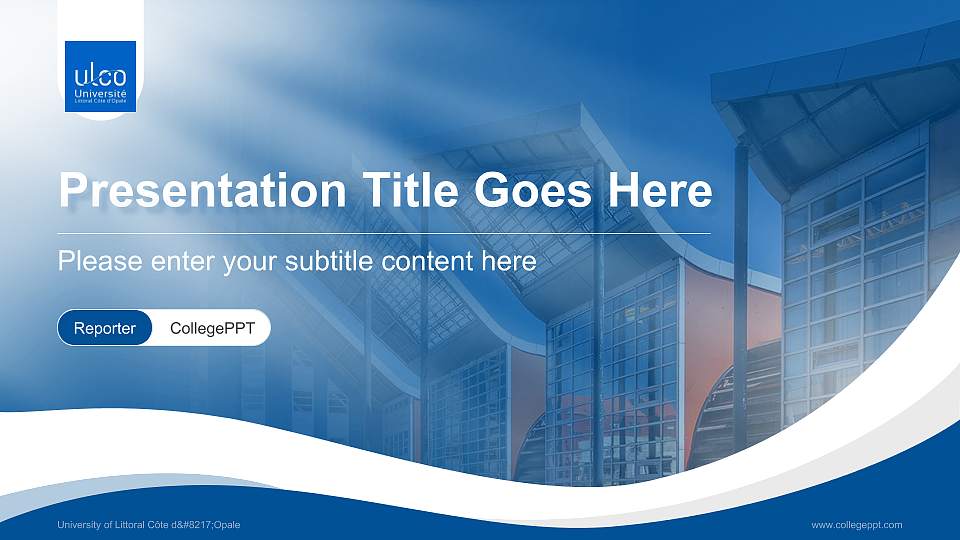 University of Littoral Côte d’Opale Lecture Sharing and Networking Event PPT Template16:9 ratio PPT effect preview image