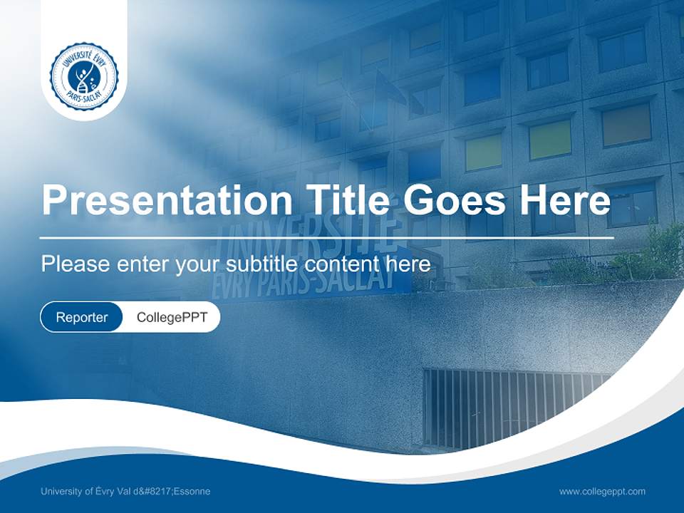 University of Évry Val d’Essonne Lecture Sharing and Networking Event PPT Template4:3 ratio PPT effect preview image4