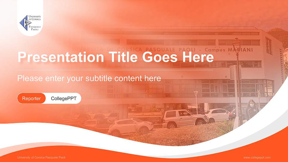 University of Corsica Pasquale Paoli Lecture Sharing and Networking Event PPT Template16:9 ratio PPT effect preview image