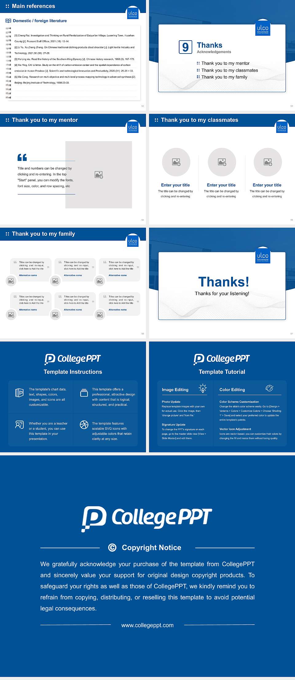 University of Littoral Côte d’Opale – Boulogne-sur-Mer campus Graduation Thesis Defense PPT Template4:3 ratio PPT effect preview image7