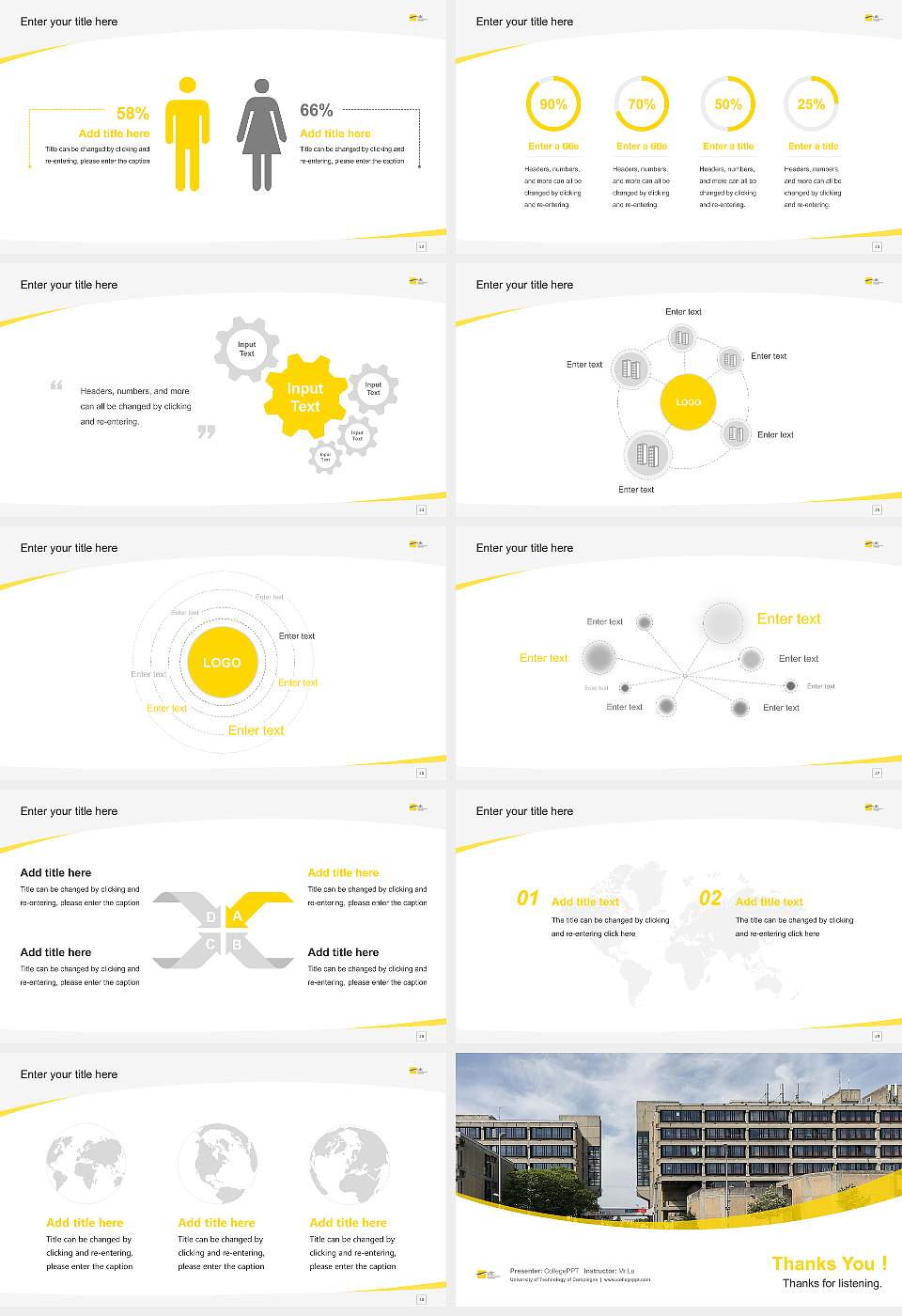 University of Technology of Compiègne Course/Courseware Creation PPT Template16:9 ratio PPT effect preview image4