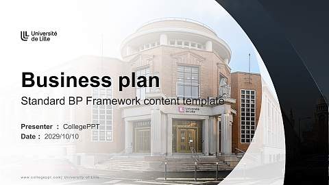 University of Lille Competition/Entrepreneurship Contest PPT Template