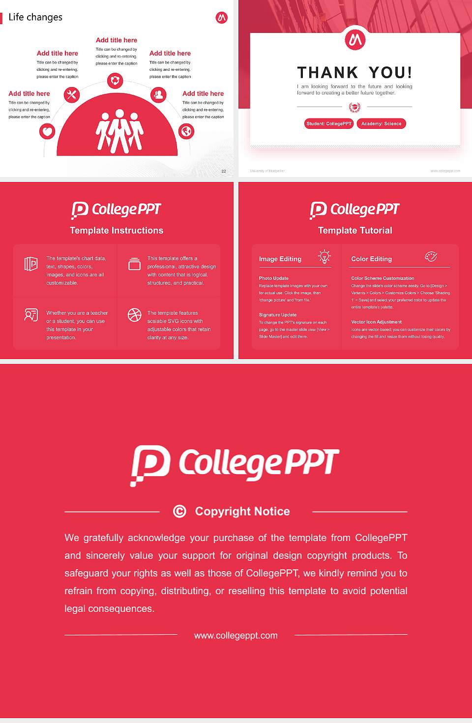 University of Montpellier National Scholarship Defense PPT Template4:3 ratio PPT effect preview image4