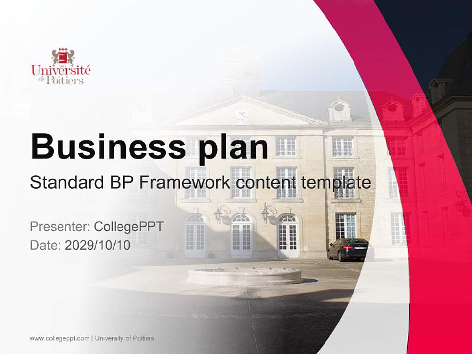 University of Poitiers Competition/Entrepreneurship Contest PPT Template4:3 ratio PPT effect preview image9