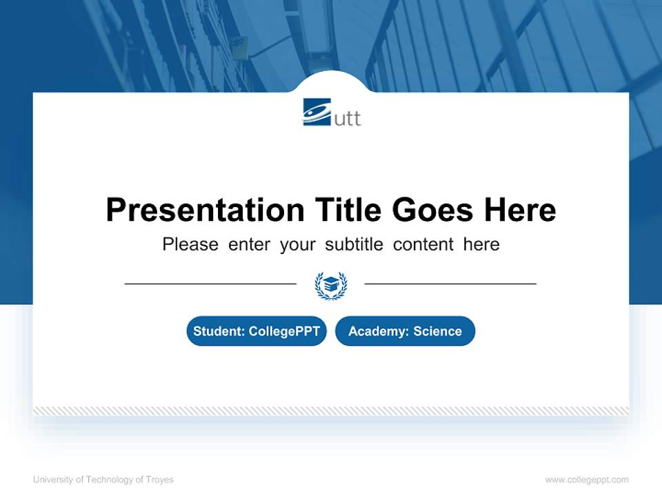 University of Technology of Troyes National Scholarship Defense PPT Template4:3 ratio PPT effect preview image4