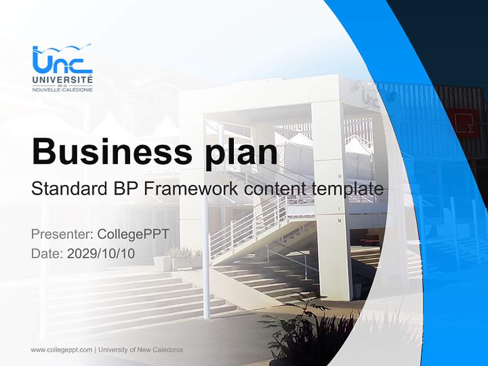 University of New Caledonia Competition/Entrepreneurship Contest PPT Template4:3 ratio PPT effect preview image9