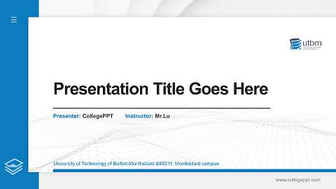 University of Technology of Belfort-Montbéliard – Montbéliard campus Thesis Proposal/Graduation Defense PPT Template