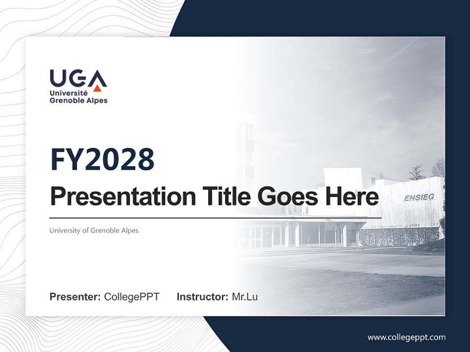 University of Grenoble Alpes Academic Presentation/Research Findings Report PPT Template4:3 ratio PPT effect preview image5