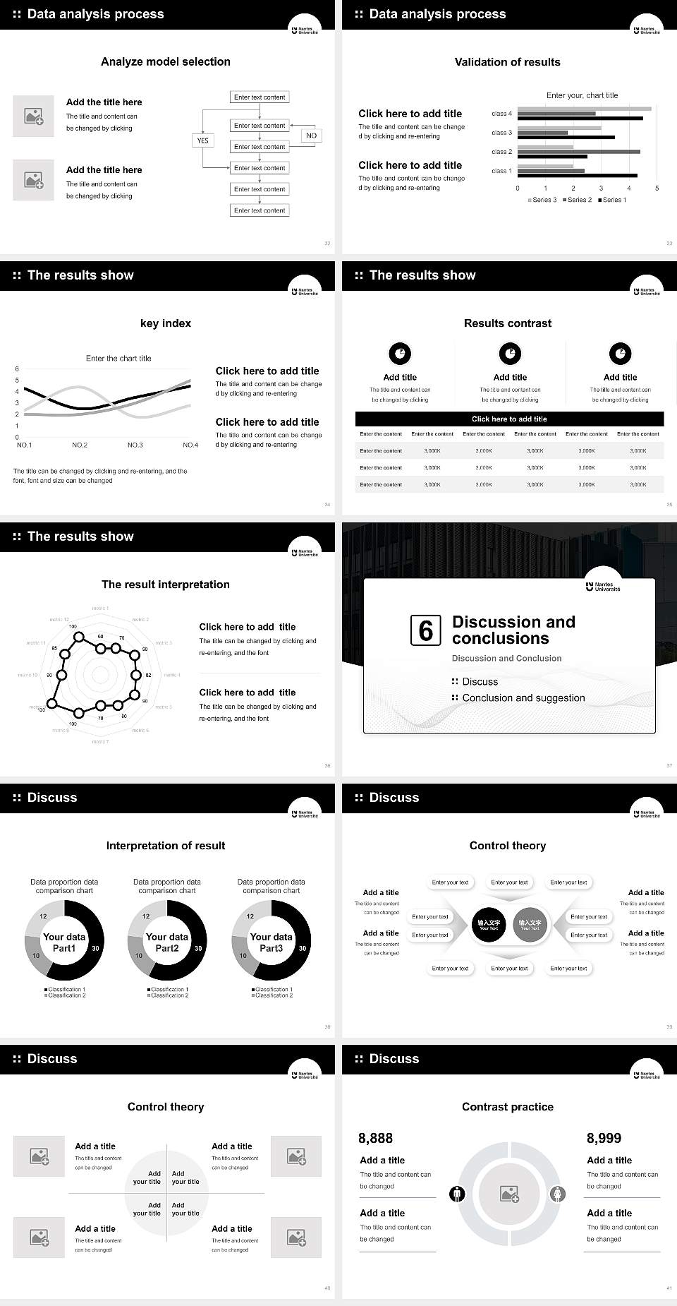 University of Nantes Graduation Thesis Defense PPT Template4:3 ratio PPT effect preview image5